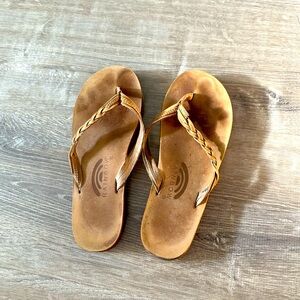 Rainbow Women's Brown Braided Sandals